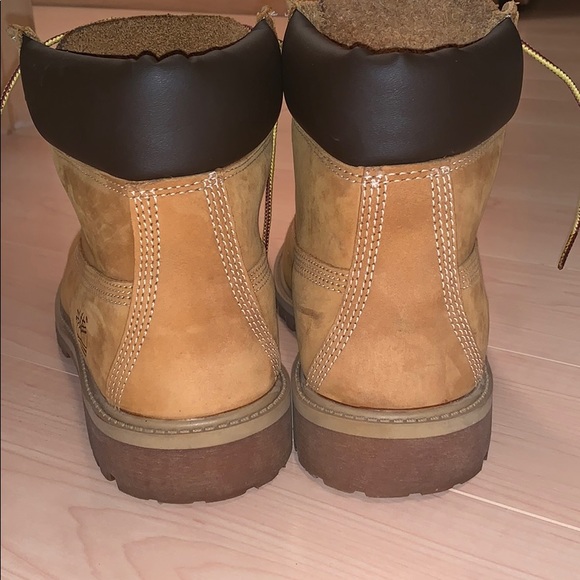 Cognac brown leather trim timberland boots - Picture 2 of 5